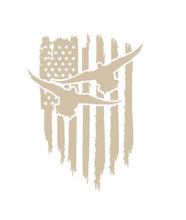 Load image into Gallery viewer, Duck Bird Goose Geese American Flag Custom Precision Die Cut Vinyl Decal Sticker Design Style Graphics