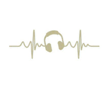 Load image into Gallery viewer, Headphones Heartbeat Custom Precision Die Cut Vinyl Decal Sticker Design Style Graphics