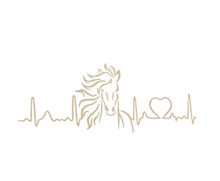 Load image into Gallery viewer, Horse Love Heartbeat Custom Precision Die Cut Vinyl Decal Sticker Design Style Graphics