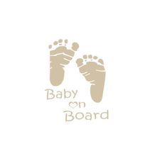 Load image into Gallery viewer, Baby On Board Feet Custom Precision Die Cut Vinyl Decal Sticker Design Style Graphics