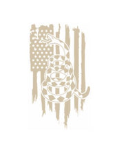 Load image into Gallery viewer, Don't Tread On Me Snake Snake American Flag Custom Precision Die Cut Vinyl Decal Sticker Design Style Graphics