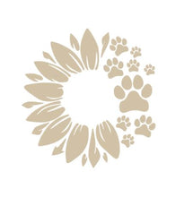 Load image into Gallery viewer, Sunflower Paw Prints Custom Precision Die Cut Vinyl Decal Sticker Design Style Graphics