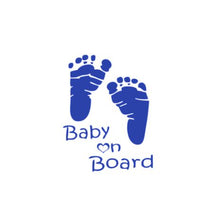Load image into Gallery viewer, Baby On Board Feet Custom Precision Die Cut Vinyl Decal Sticker Design Style Graphics