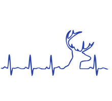Load image into Gallery viewer, Deer Buck Heartbeat Custom Precision Die Cut Vinyl Decal Sticker Design Style Graphics