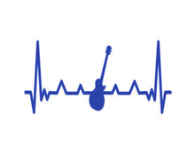 Load image into Gallery viewer, Guitar Heartbeat Custom Precision Die Cut Vinyl Decal Sticker Design Style Graphics