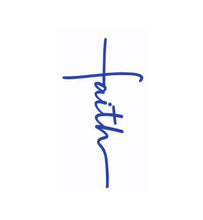 Load image into Gallery viewer, Faith Cross Custom Precision Die Cut Vinyl Decal Sticker Design Style Graphics