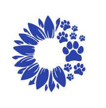 Load image into Gallery viewer, Sunflower Paw Prints Custom Precision Die Cut Vinyl Decal Sticker Design Style Graphics