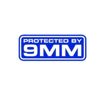 Load image into Gallery viewer, Protected By 9mm Custom Precision Die Cut Vinyl Decal Sticker Design Style Graphics