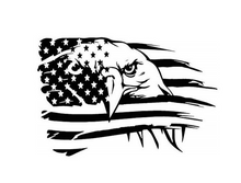 Load image into Gallery viewer, American Flag Bald Eagle Custom Precision Die Cut Vinyl Decal Sticker Design Style Graphics