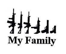 Load image into Gallery viewer, My Family Gun Custom Precision Die Cut Vinyl Decal Sticker Design Style Graphics