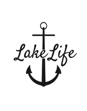 Load image into Gallery viewer, Lake Life Large Anchor Custom Precision Die Cut Vinyl Decal Sticker Design Style Graphics