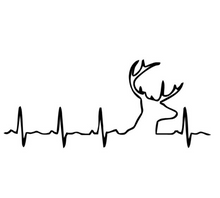 Load image into Gallery viewer, Deer Buck Heartbeat Custom Precision Die Cut Vinyl Decal Sticker Design Style Graphics