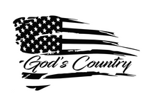 Load image into Gallery viewer, God's Country American Flag Custom Precision Die Cut Vinyl Decal Sticker Design Style Graphics