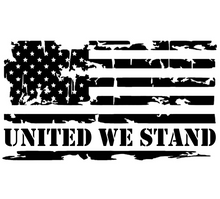 Load image into Gallery viewer, United We Stand American Flag Custom Precision Die Cut Vinyl Decal Sticker Design Style Graphics