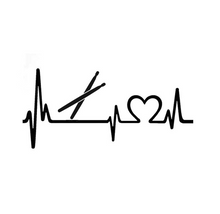 Load image into Gallery viewer, Drum Sticks Drummer Love Heartbeat Custom Precision Die Cut Vinyl Decal Sticker Design Style Graphics