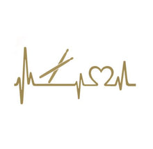 Load image into Gallery viewer, Drum Sticks Drummer Love Heartbeat Custom Precision Die Cut Vinyl Decal Sticker Design Style Graphics
