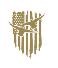 Load image into Gallery viewer, Duck Bird Goose Geese American Flag Custom Precision Die Cut Vinyl Decal Sticker Design Style Graphics