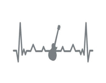 Load image into Gallery viewer, Guitar Heartbeat Custom Precision Die Cut Vinyl Decal Sticker Design Style Graphics