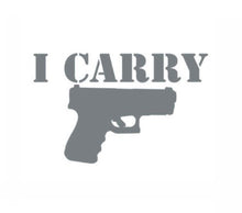 Load image into Gallery viewer, I Carry Pistol Gun Custom Precision Die Cut Vinyl Decal Sticker Design Style Graphics