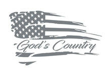 Load image into Gallery viewer, God's Country American Flag Custom Precision Die Cut Vinyl Decal Sticker Design Style Graphics