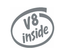 Load image into Gallery viewer, V8 Inside Custom Precision Die Cut Vinyl Decal Sticker Design Style Graphics