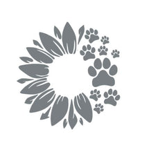 Load image into Gallery viewer, Sunflower Paw Prints Custom Precision Die Cut Vinyl Decal Sticker Design Style Graphics