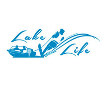 Load image into Gallery viewer, Lake Life Skier Custom Precision Die Cut Vinyl Decal Sticker Design Style Graphics