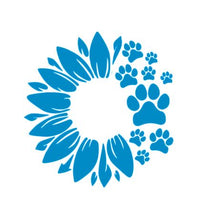 Load image into Gallery viewer, Sunflower Paw Prints Custom Precision Die Cut Vinyl Decal Sticker Design Style Graphics