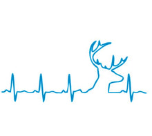Load image into Gallery viewer, Deer Buck Heartbeat Custom Precision Die Cut Vinyl Decal Sticker Design Style Graphics