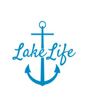 Load image into Gallery viewer, Lake Life Large Anchor Custom Precision Die Cut Vinyl Decal Sticker Design Style Graphics