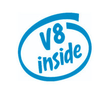 Load image into Gallery viewer, V8 Inside Custom Precision Die Cut Vinyl Decal Sticker Design Style Graphics