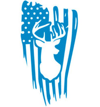 Load image into Gallery viewer, Deer Buck American Flag Custom Precision Die Cut Vinyl Decal Sticker Design Style Graphics