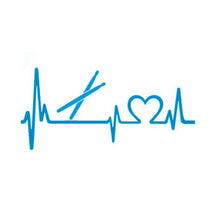 Load image into Gallery viewer, Drum Sticks Drummer Love Heartbeat Custom Precision Die Cut Vinyl Decal Sticker Design Style Graphics