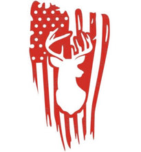 Load image into Gallery viewer, Deer Buck American Flag Custom Precision Die Cut Vinyl Decal Sticker Design Style Graphics