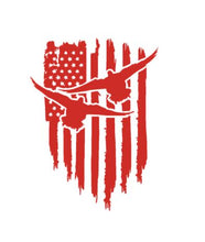 Load image into Gallery viewer, Duck Bird Goose Geese American Flag Custom Precision Die Cut Vinyl Decal Sticker Design Style Graphics