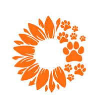 Load image into Gallery viewer, Sunflower Paw Prints Custom Precision Die Cut Vinyl Decal Sticker Design Style Graphics