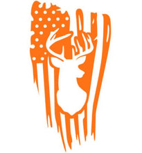 Load image into Gallery viewer, Deer Buck American Flag Custom Precision Die Cut Vinyl Decal Sticker Design Style Graphics