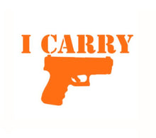 Load image into Gallery viewer, I Carry Pistol Gun Custom Precision Die Cut Vinyl Decal Sticker Design Style Graphics