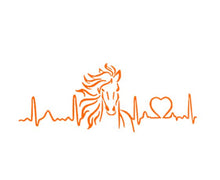 Load image into Gallery viewer, Horse Love Heartbeat Custom Precision Die Cut Vinyl Decal Sticker Design Style Graphics