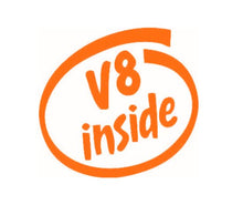 Load image into Gallery viewer, V8 Inside Custom Precision Die Cut Vinyl Decal Sticker Design Style Graphics