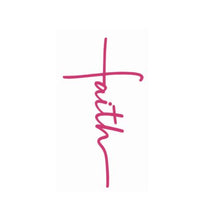Load image into Gallery viewer, Faith Cross Custom Precision Die Cut Vinyl Decal Sticker Design Style Graphics