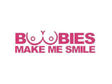 Load image into Gallery viewer, Boobies Make Me Smile Custom Precision Die Cut Vinyl Decal Sticker Design Style Graphics