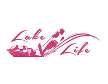 Load image into Gallery viewer, Lake Life Skier Custom Precision Die Cut Vinyl Decal Sticker Design Style Graphics
