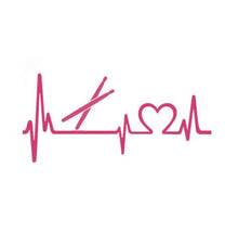 Load image into Gallery viewer, Drum Sticks Drummer Love Heartbeat Custom Precision Die Cut Vinyl Decal Sticker Design Style Graphics