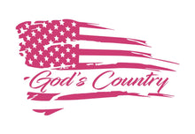 Load image into Gallery viewer, God's Country American Flag Custom Precision Die Cut Vinyl Decal Sticker Design Style Graphics