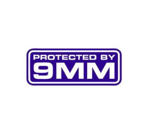 Load image into Gallery viewer, Protected By 9mm Custom Precision Die Cut Vinyl Decal Sticker Design Style Graphics