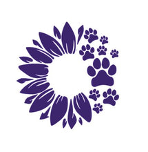 Load image into Gallery viewer, Sunflower Paw Prints Custom Precision Die Cut Vinyl Decal Sticker Design Style Graphics