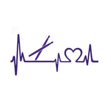 Load image into Gallery viewer, Drum Sticks Drummer Love Heartbeat Custom Precision Die Cut Vinyl Decal Sticker Design Style Graphics