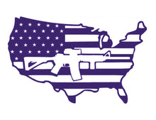 Load image into Gallery viewer, American Flag Rifle Gun Custom Precision Die Cut Decal Sticker Design Style Graphics