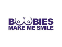 Load image into Gallery viewer, Boobies Make Me Smile Custom Precision Die Cut Vinyl Decal Sticker Design Style Graphics